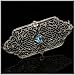 41%2Bhx3JoxDL. SL75  10k White Gold Filigree Created Sapphire Antique Brooch
