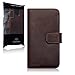 Terrapin Leather Wallet Case with Card Slots & Bill Compartment for Samsung Galaxy S5 (Genuine Leather - Brown)