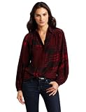 Winter Kate Women's Tilapia Crepe Blouse, Crimson, Large