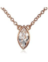 T Tahari Navette Crystal Pendant Necklace, 18" + 3" extender