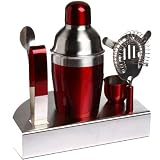 Coffret Cocktail en Inox Avec Shaker - 5 Accessoires