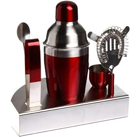 Coffret Cocktail en Inox Avec Shaker - 5 Accessoires
