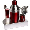 Coffret Cocktail en Inox Avec Shaker - 5 Accessoires