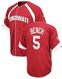 Majestic Johnny Bench Cincinnati Reds Cooperstown Embroidered Wheelhouse Jersey (M=40)