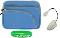 Non-OEM Amazon Kindle DX 9.7 Tri-Pocket Sleeve Case with Clip-on Reading Lights - Blue