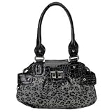 Cheetah Print Satchel - Grey