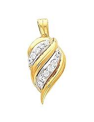 14K Two-Tone Gold Diamond Pendant - 0.51 Ct. -- LIFETIME WARRANTY