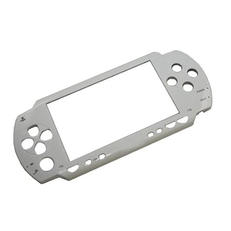 White Silver Front Faceplate Face Plate For Sony PSP 1000