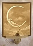 Mermaid & Moon Porcelain Lithophane Nightlight By Artist : David Delamare
