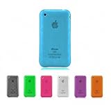 BLUE Apple iPhone 3G 3Gs 8GB 16GB 32GB BUBBLE Transparent Jelly Silicone Sk ....