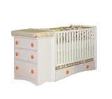 Berg Oslo 3-Drawer Changer White/Orange