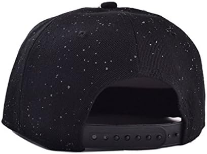 HKESEN SuperMan Unisex Adult Iron Mark Snapback Sport Baseball Hats(Black with Argenteous Iron Mark)