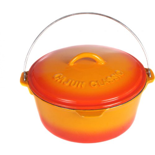 Cajun Cookware Dutch Ovens 4.5 Quart Enamel Cast Iron Dutch Oven