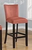 Set of 2 29"H Bar Stools Terracotta Microfiber
