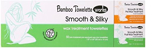 Bamboo Towelette Works Smooth and Silky Wax Treatment Towelette, 50 Count