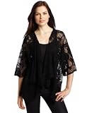eight sixty Women's Lace Bed Open Front Jacket