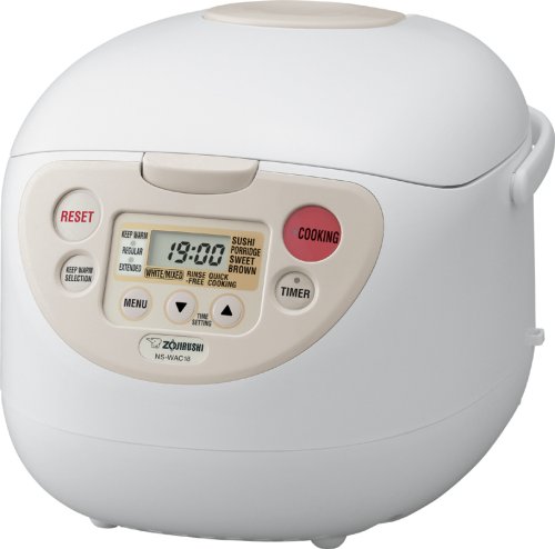 Zojirushi NS-WAC10 Micom Fuzzy-Logic 5-1/2-Cup Rice Cooker and Warmer