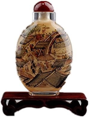 Verybelle Original Art Design Retro Snuff Bottle Glass Landscape Qingming 95.53.5 CM