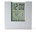 Silver Rock Desk Digital Alarm Clock With Calendar And Temperature Readout