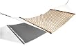 Strathwood Basics Soft Comb Quilted Fabric Hammock, Beige / White