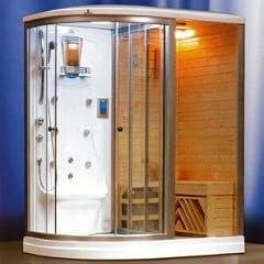 Elem Heimsauna mit Dusch und Dampfkomination f�r 2 Personen