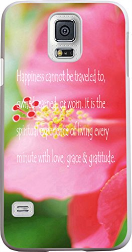 S5 Case Quotes, Samsung Galaxy S5 Case Christian Happiness cannot be traveled to owned earned or worn