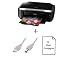 Canon PIXMA iP4850 Tintenstrahldrucker DUPLEX CD/DVD Druck + Photopapier 50Blatt A4 180g/qm matt + USB Kabel & 5 SilverTrade-INK Patronen IP 4850
