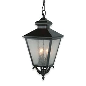 Royce Lighting RL2130 6NI Weston Outdoor Pendant Lantern Natural Iron with Seeded Globe by Royce Lighting