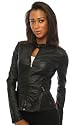 Tripp NYC The Vinyl Racer Jacket in Black,Light Jackets for Women