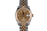 Rolex New Style Midsize Datejust Champagne Diamond Dial