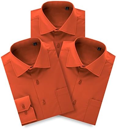 MONDAYSUIT Mens 3 Pack Sale Fashion Dress Shirt Reversible Cuff (Big&Tall Avail)