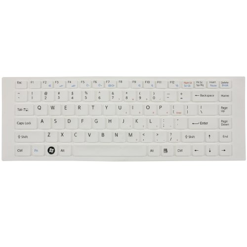 Sony Vaio VGN NW Series Keyboard Benefactor Skin Cover US Layout White