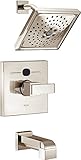 Delta Faucet T14401-PNT2O Angular Modern Tub Shower, Polished Nickel [並行輸入品]