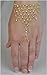 Crystal Slave Bracelet or Glove, Adjustable In Gold Or Silver