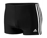 ADIDAS Men's 3-Stripes Authentic Boxer Swim Trunks