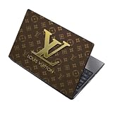 Meestick Louis Vuitton Brown Vinyl Adhesive Decal Skin for Apple Macbook 15