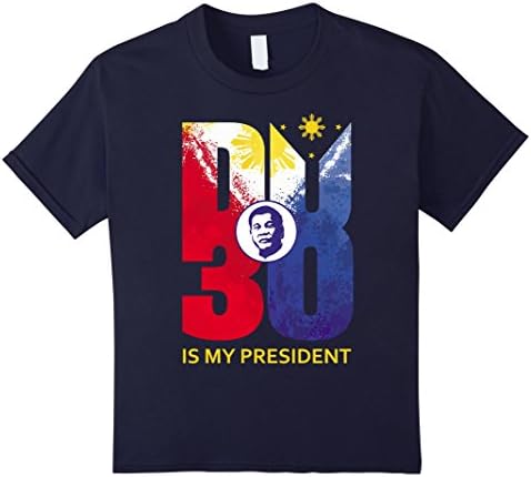 Kids DUTERTE DU30 TShirt DUTERTE DU30 is my president T-Shirt 6 Navy