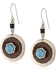 The SAK Leather Circle Drop Earrings