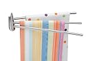 Better Housewares 2490 Wall-Mounted 3-Arm Stainless-Steel Towel Bar