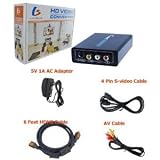 LinkStyle PC to TV HDMI to Composite 3 RCA + S-video Converter Adapter (Input:HDMI; Output: 3 RCA + S-video) + 6 Feet HDMI Cable + LinkStyle Cable Tie