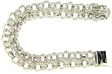 Double Link Double Row Charm Bracelet, Sterling Silver by NJ Charms