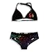 Private Label - Girls Bikini Swimsuit, Black, Multi (Size 12)