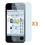 iPhone 4th Generation Screen Protector 3 PACK, for iPhone 4 4G with MiniSuit LCD Keychain cleaner