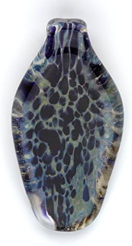 Glass Frit Pendant - Blue/Silver