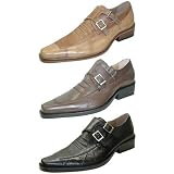 GBX Street Dress Shoes Double Buckle Western Slip-On by GBX