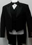 New Mens Black High Quality Super 150s Tuxedo with Tails - Five Piece (5pc) Complete Package - Jacket, Vest, Pants, Tuxedo Shirt, and Satin Bow Tie Included