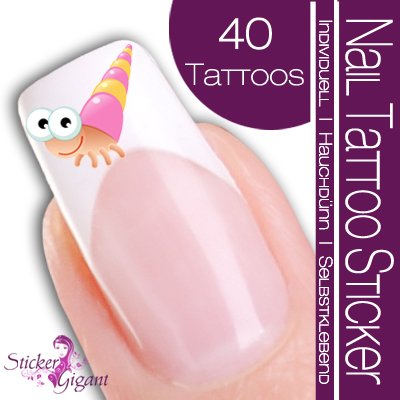 Nail Tattoo Sticker Comic / Cartoon - rosa Krebs Preisvergleich
