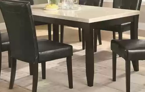 Dining Table with Cream Cappuccino Finish