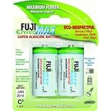 Fuji EnviroMAX EC-C2 Super Alkaline C Battery 2 Pack