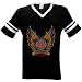 Firefighters, Protecting Life and Property Mens Ringer T-shirt, Flaming Wings Fire Rescue Emblem Mens V-Neck Tee